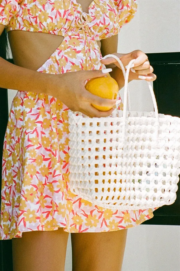 Elli Basket Tote - White