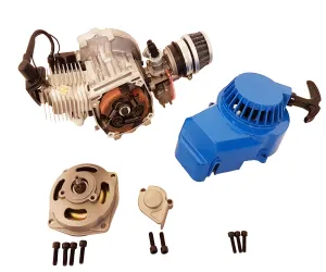 ENG21 ENGINE & CARB AIR FILTER HEAD BLUE PULL START FOR 49CC MINI MOTO / MINI QUAD BIKE