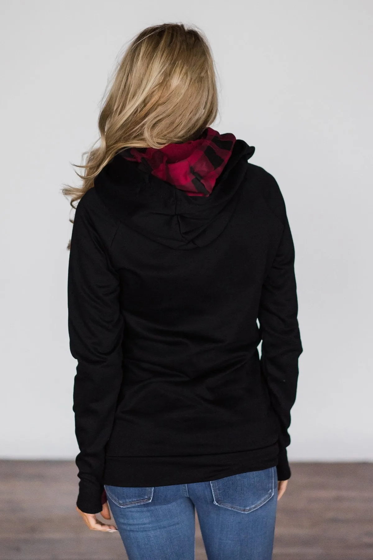 Exclusive Black and Plaid Ampersand DoubleHood