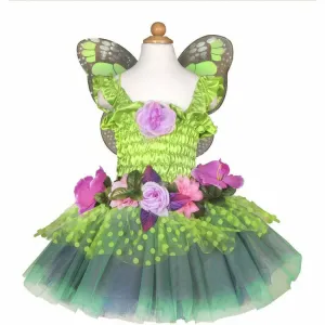 Fairy Blooms Deluxe Dress & Wings, Green Size 5-6