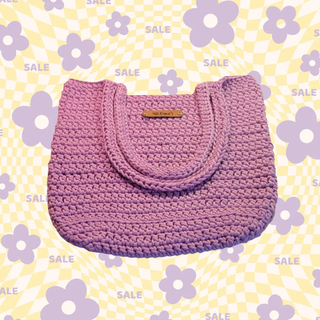 Farmers Market Bag Crochet Tote Long Handled