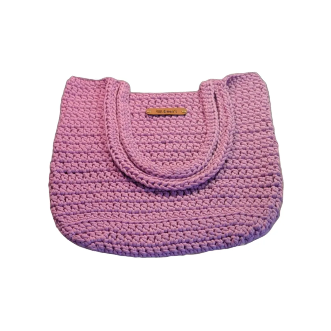 Farmers Market Bag Crochet Tote Long Handled