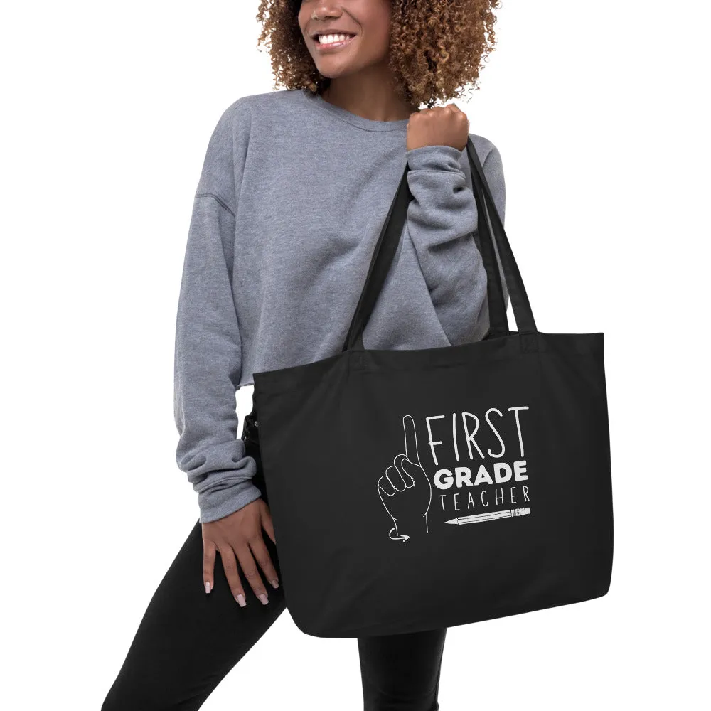 FIRST GRADE TEACHER Large Tote Bag
