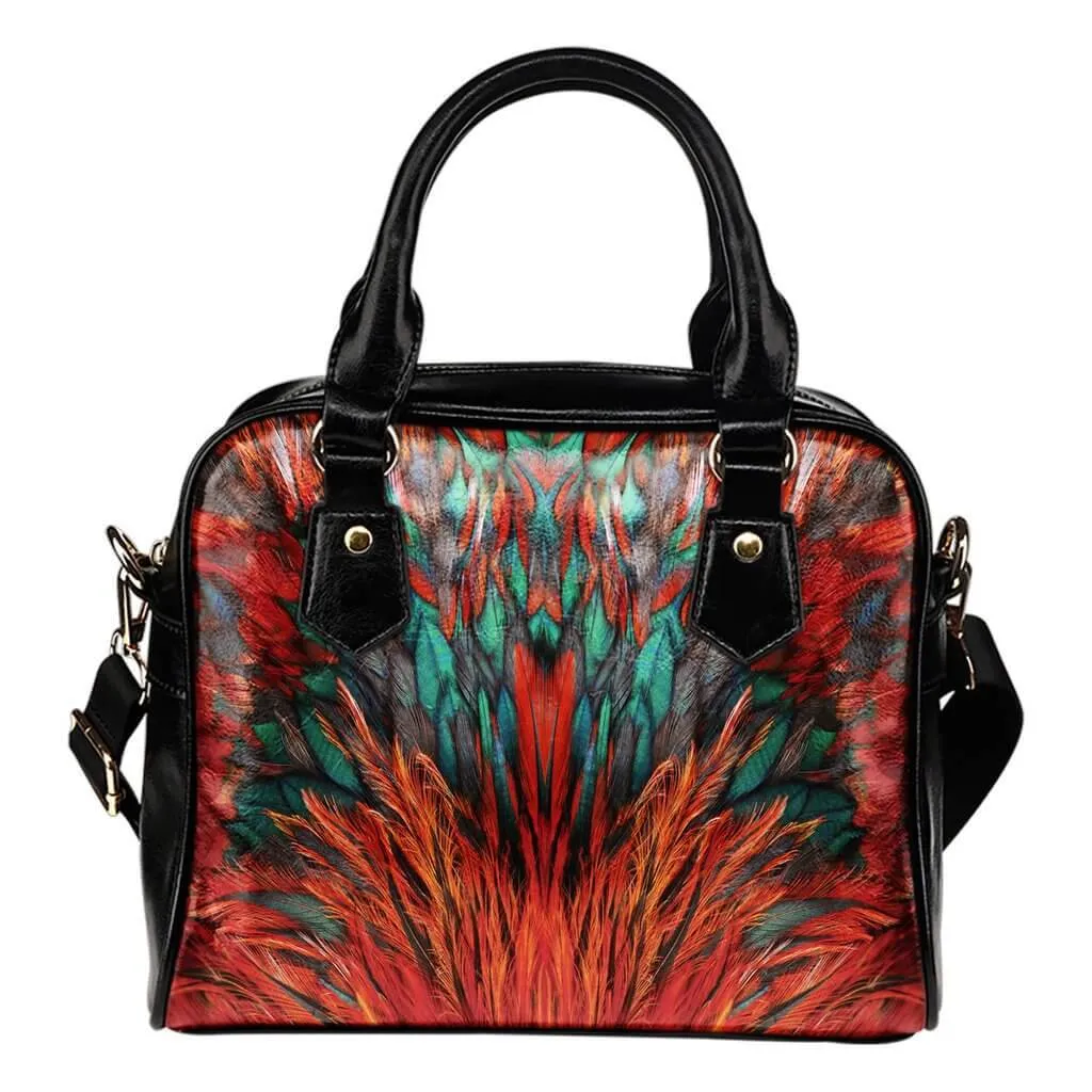 Flame Feathers Shoulder Hand Bag