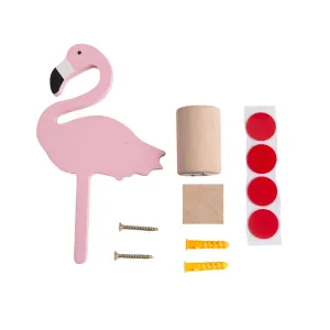 Flamingo Wood Wall Hanger pink