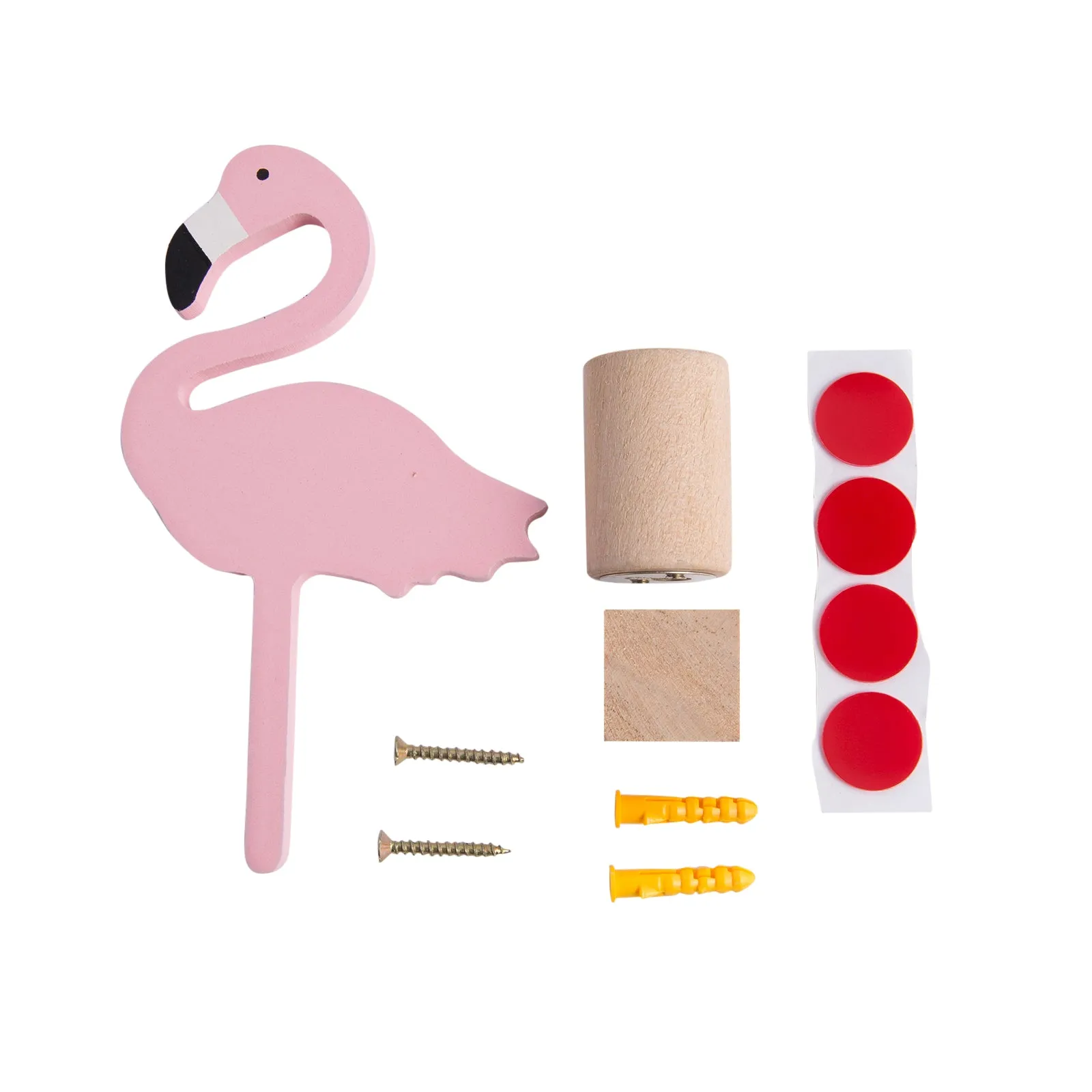 Flamingo Wood Wall Hanger pink