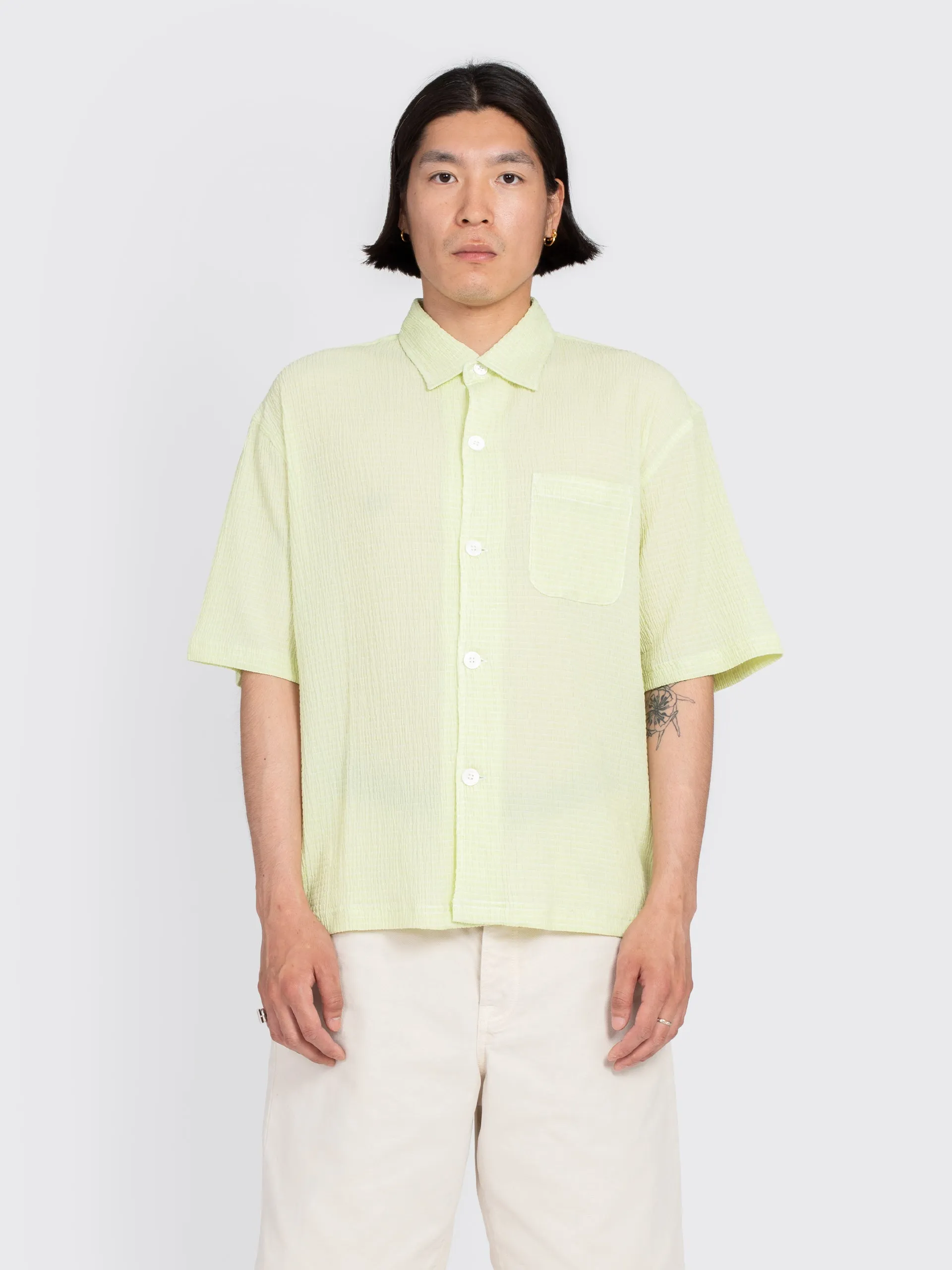 Flat Bottom Crinkled Shirt