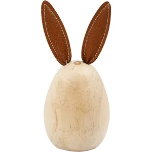 Flat Bottom Light Wood Rabbit Home Decoration Crafts 13 cm