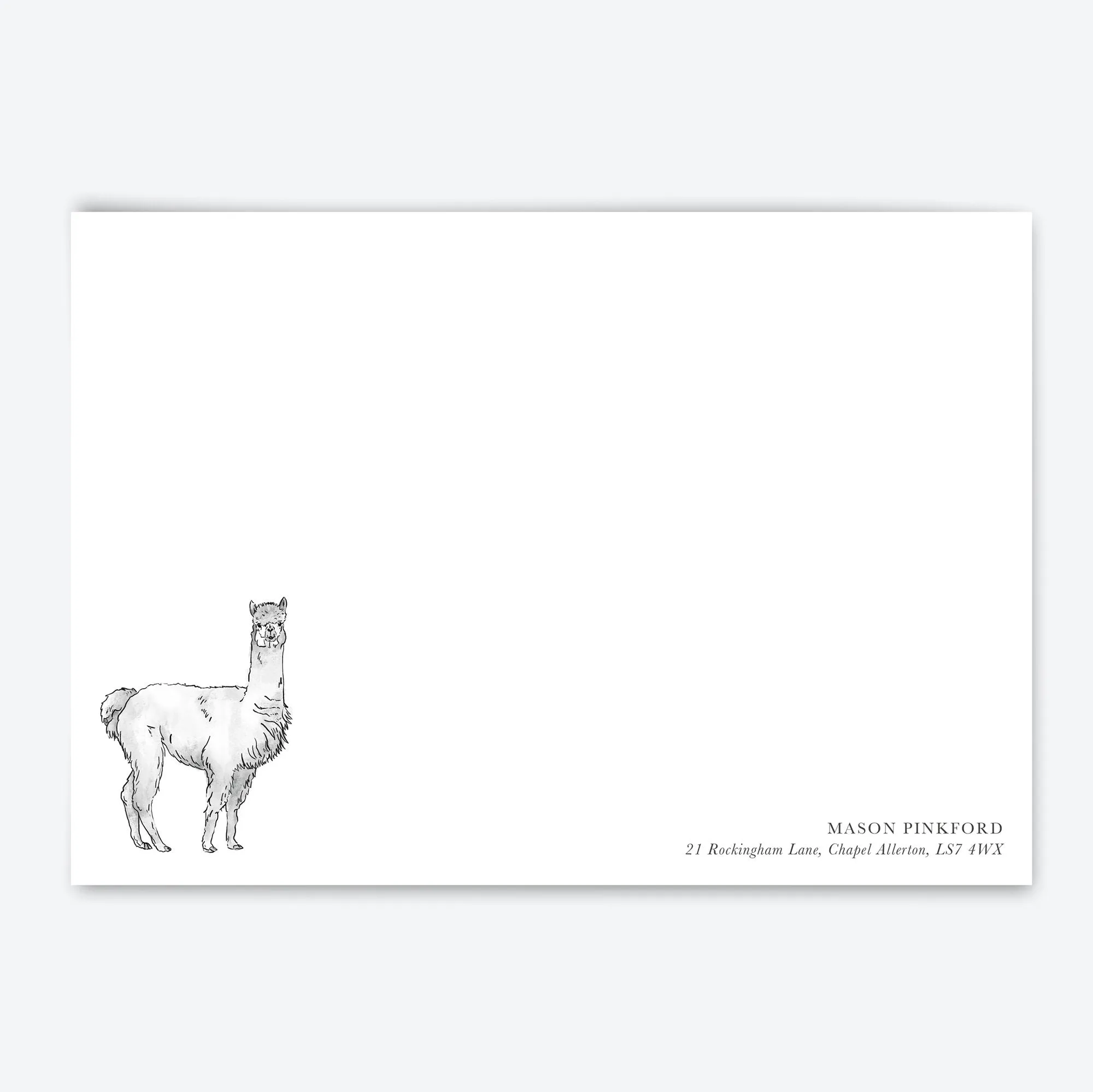 Flat Notecard Watercolour Animals set - Bottom