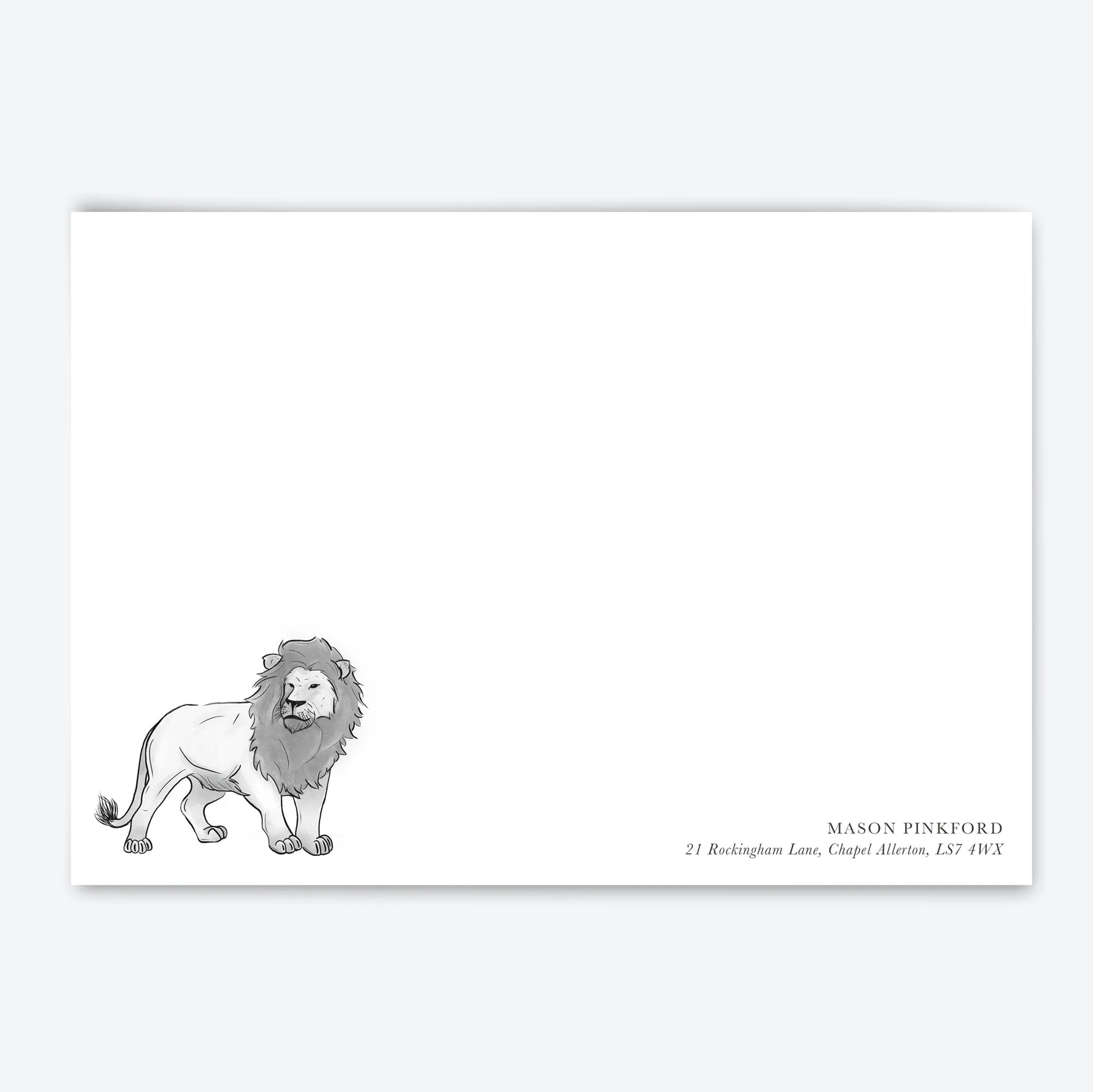 Flat Notecard Watercolour Animals set - Bottom