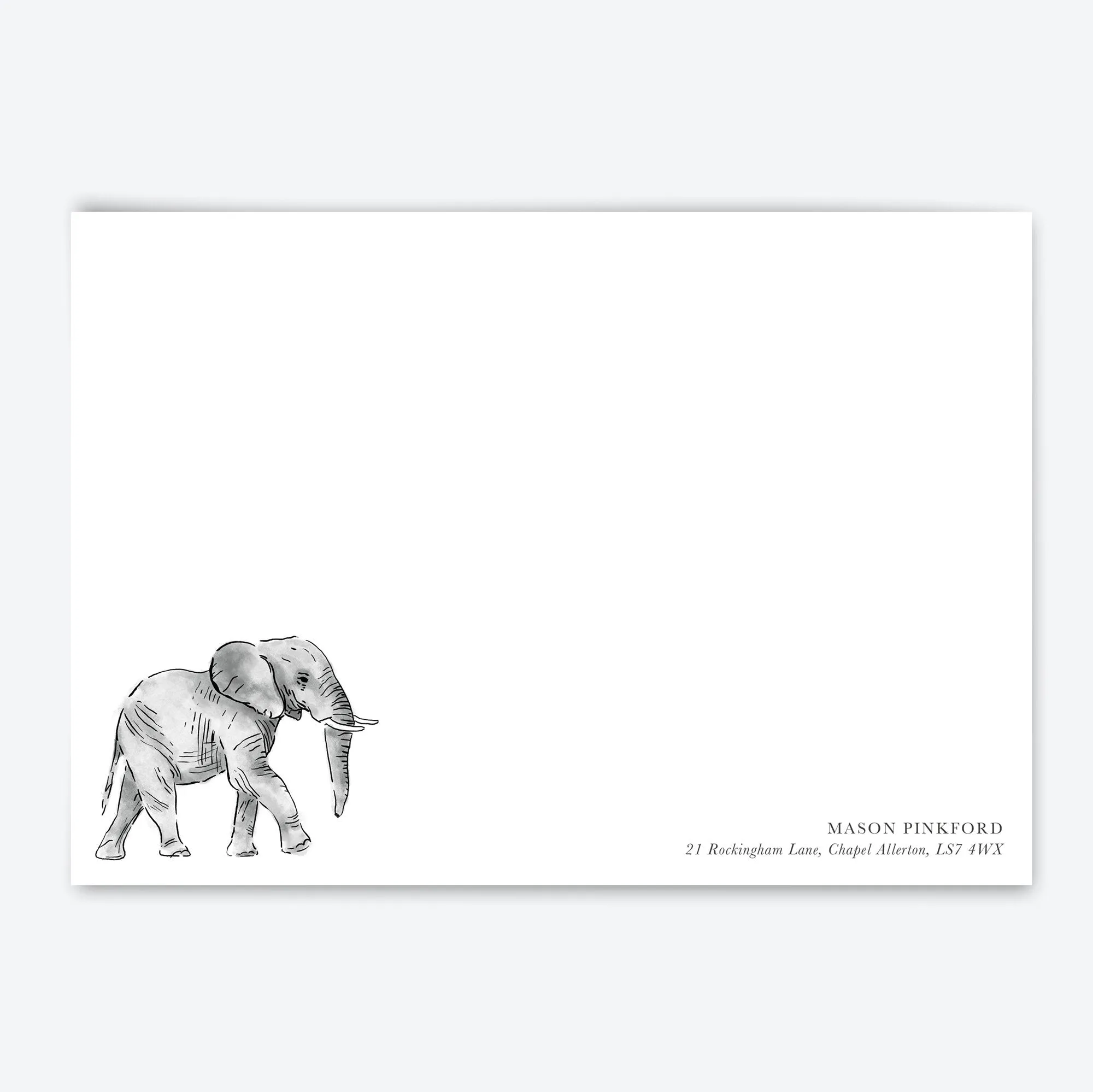 Flat Notecard Watercolour Animals set - Bottom