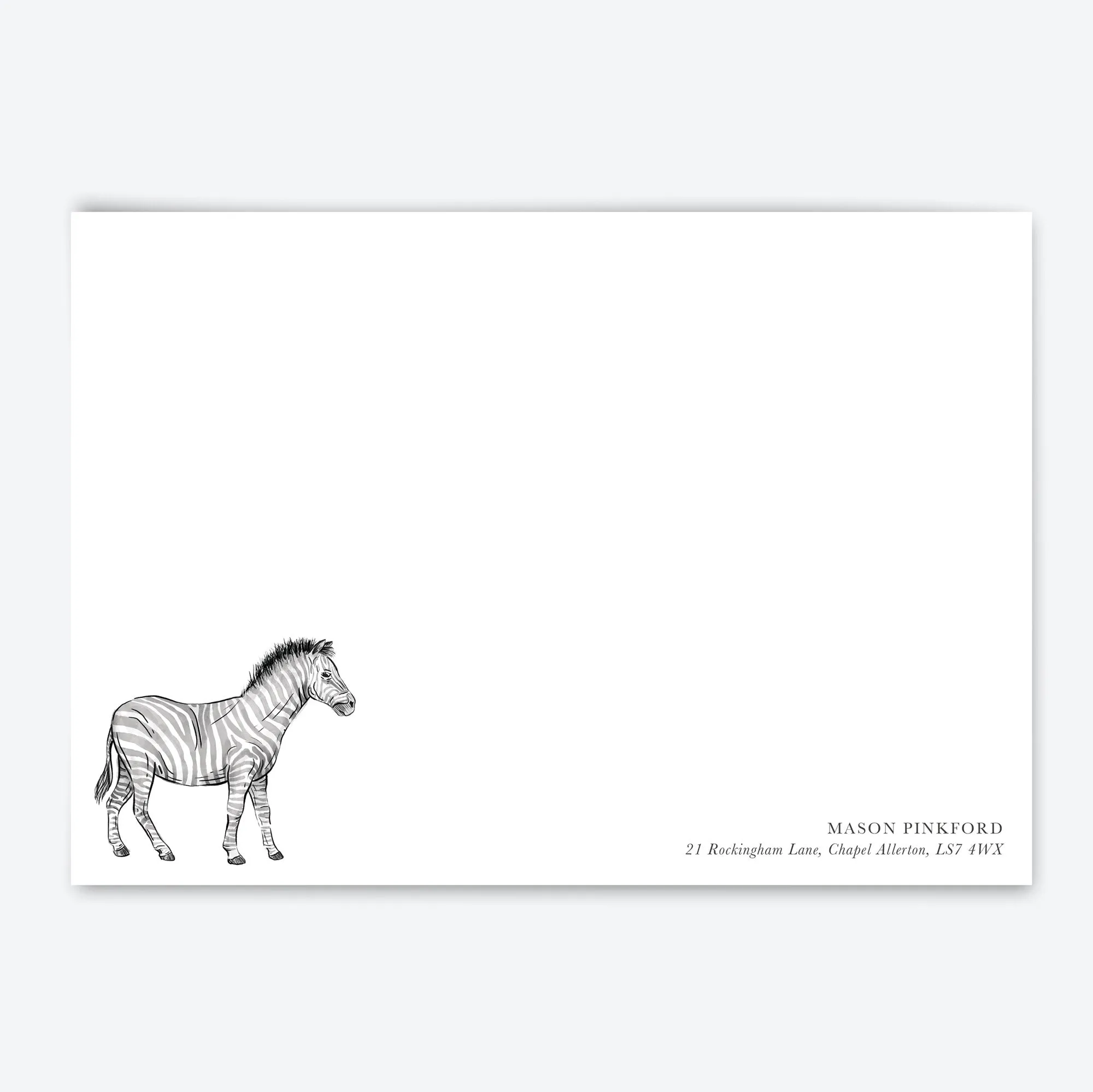 Flat Notecard Watercolour Animals set - Bottom