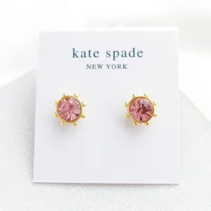 Flying Colors Bezel Stud Earrings (Blush)