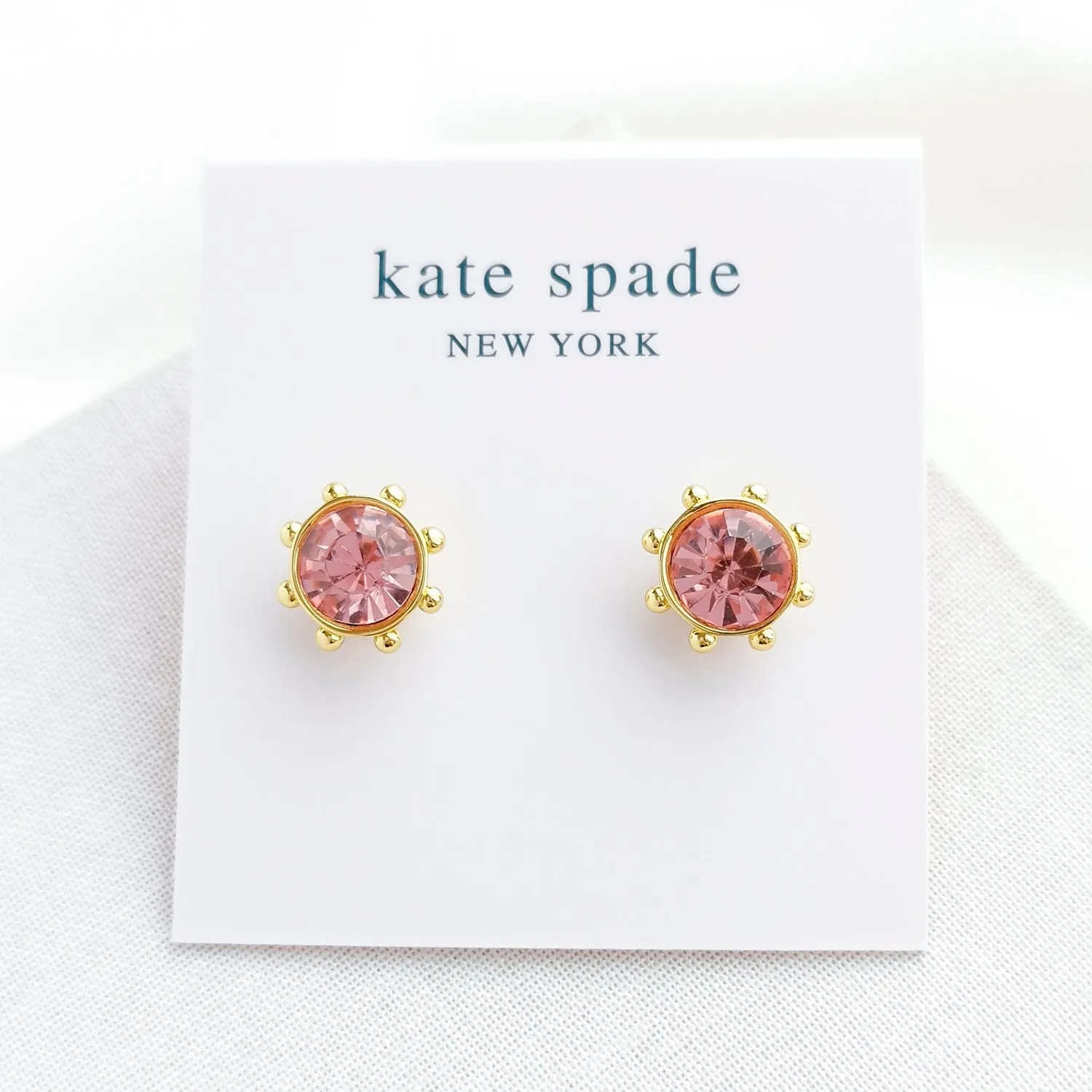 Flying Colors Bezel Stud Earrings (Blush)