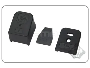 FMA Glock Magazine Flat and Enlarged Bottom Cover Set - Black