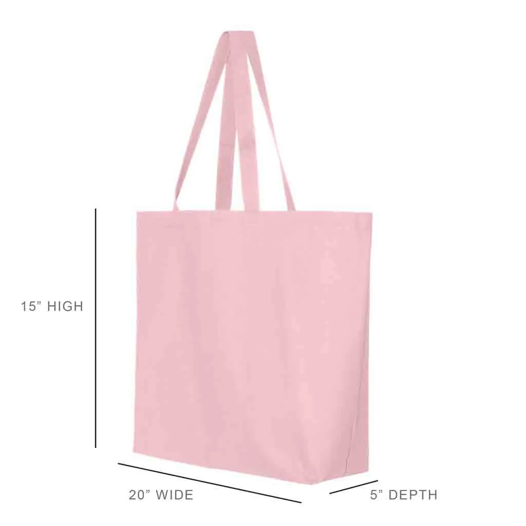 Gamma Phi Beta Pink Canvas Tote Bag with Black Bow