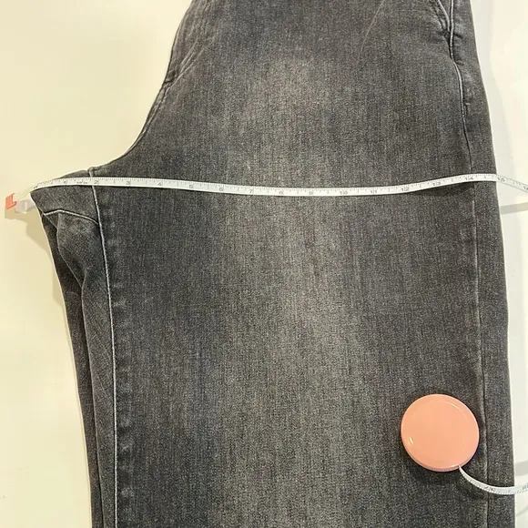 Gap - XL, black/gray paper bag waist, high rise jeans