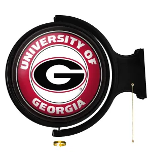 Georgia Bulldogs: Original Round Rotating Lighted Wall Sign