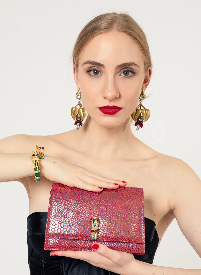 Gilded Leaf Drop Earrings