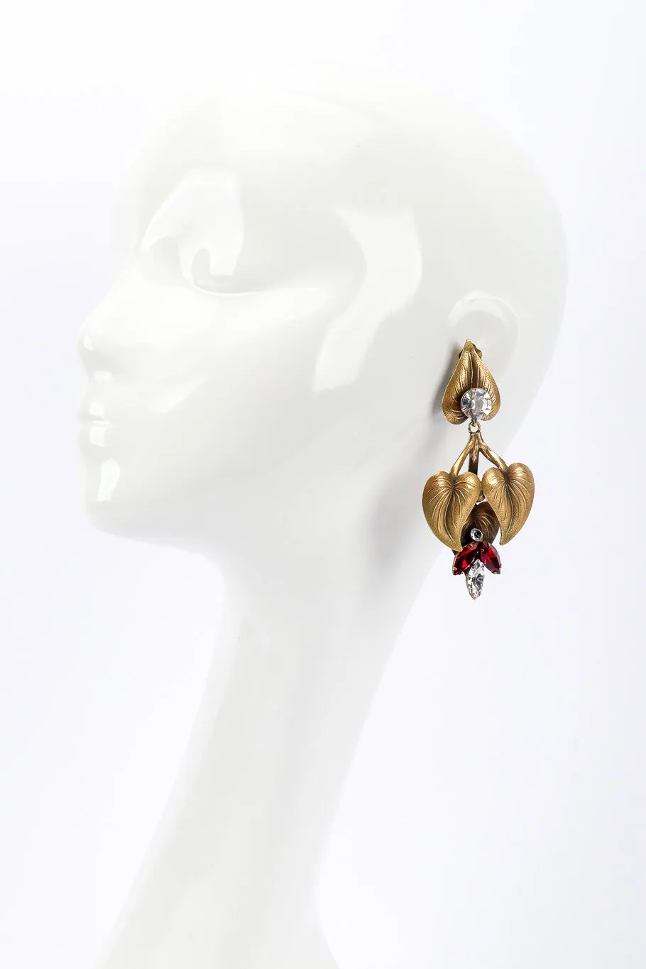 Gilded Leaf Drop Earrings