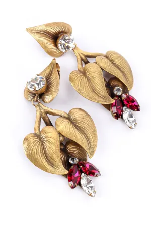 Gilded Leaf Drop Earrings