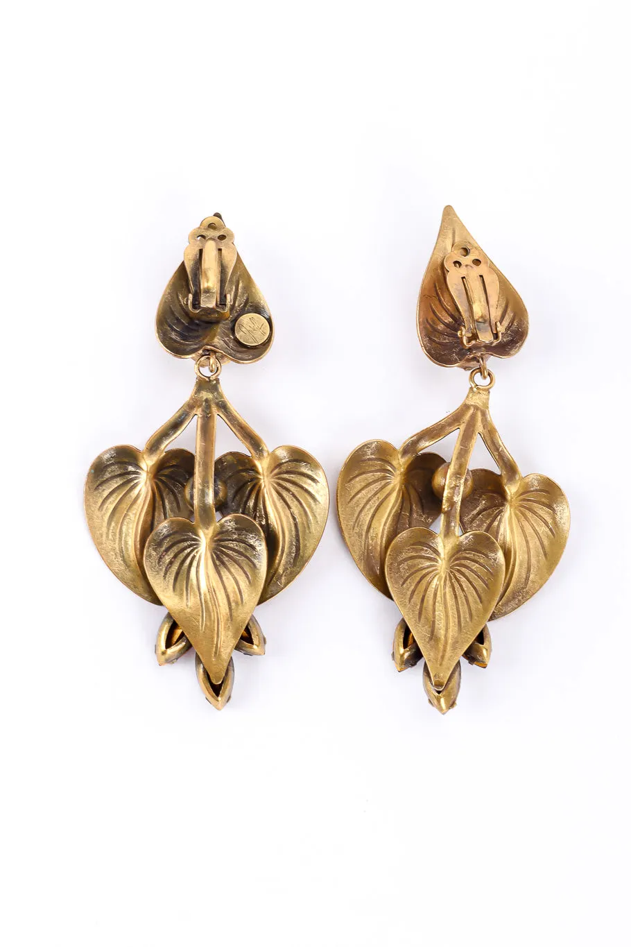 Gilded Leaf Drop Earrings