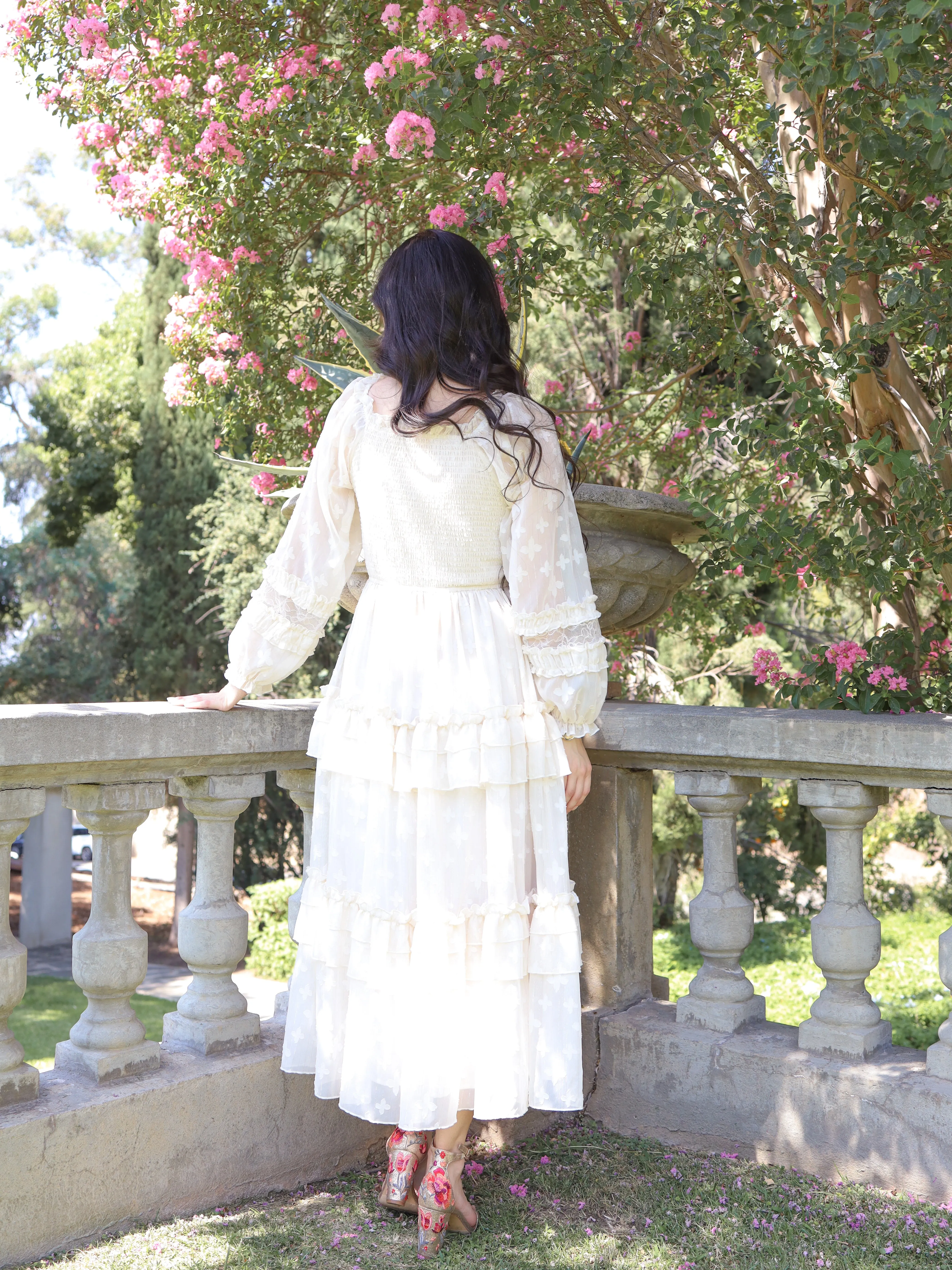 Glittering Garden Dress - Ivory