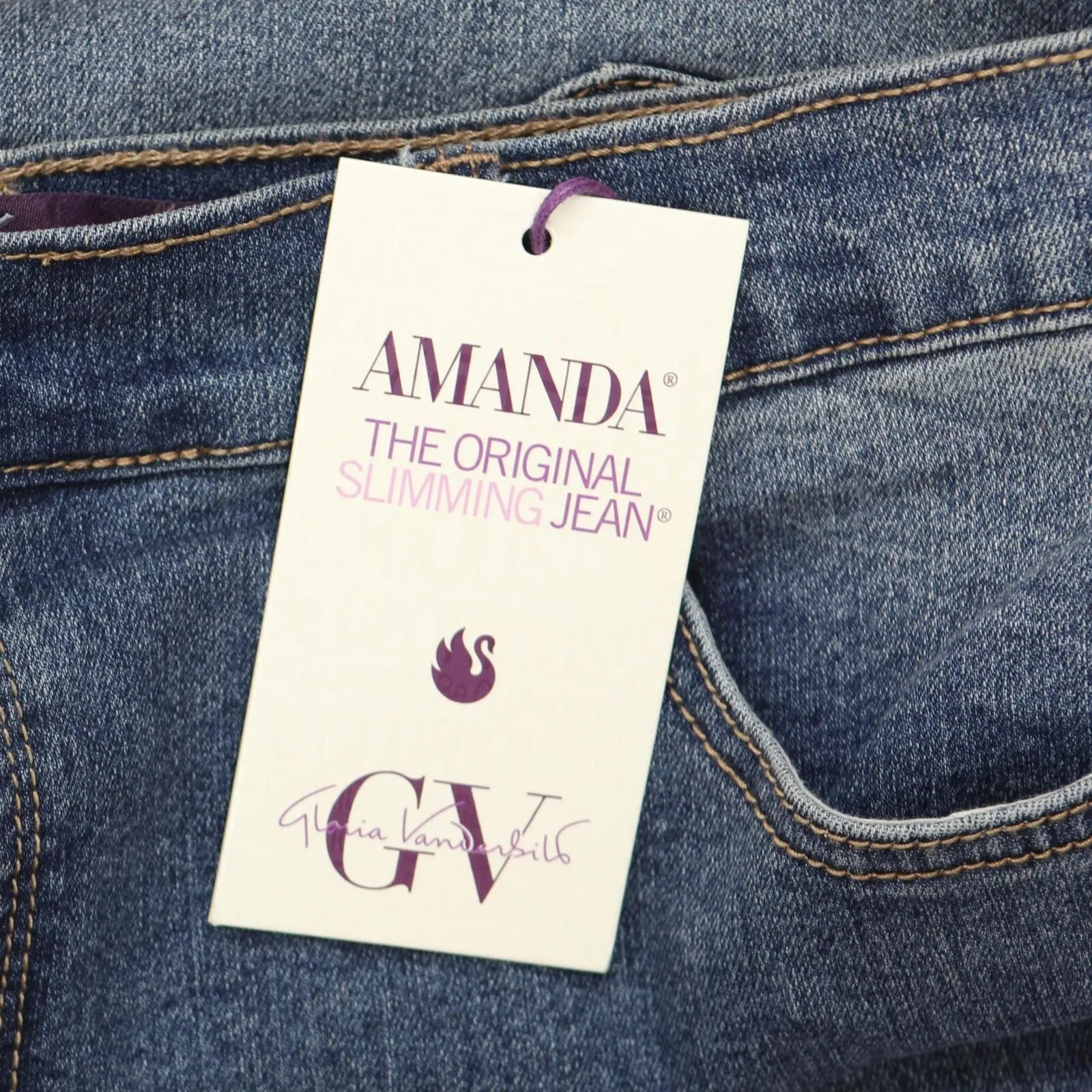 Gloria Vanderbilt Womens Petite Amanda Straight-Leg Jeans 30062701