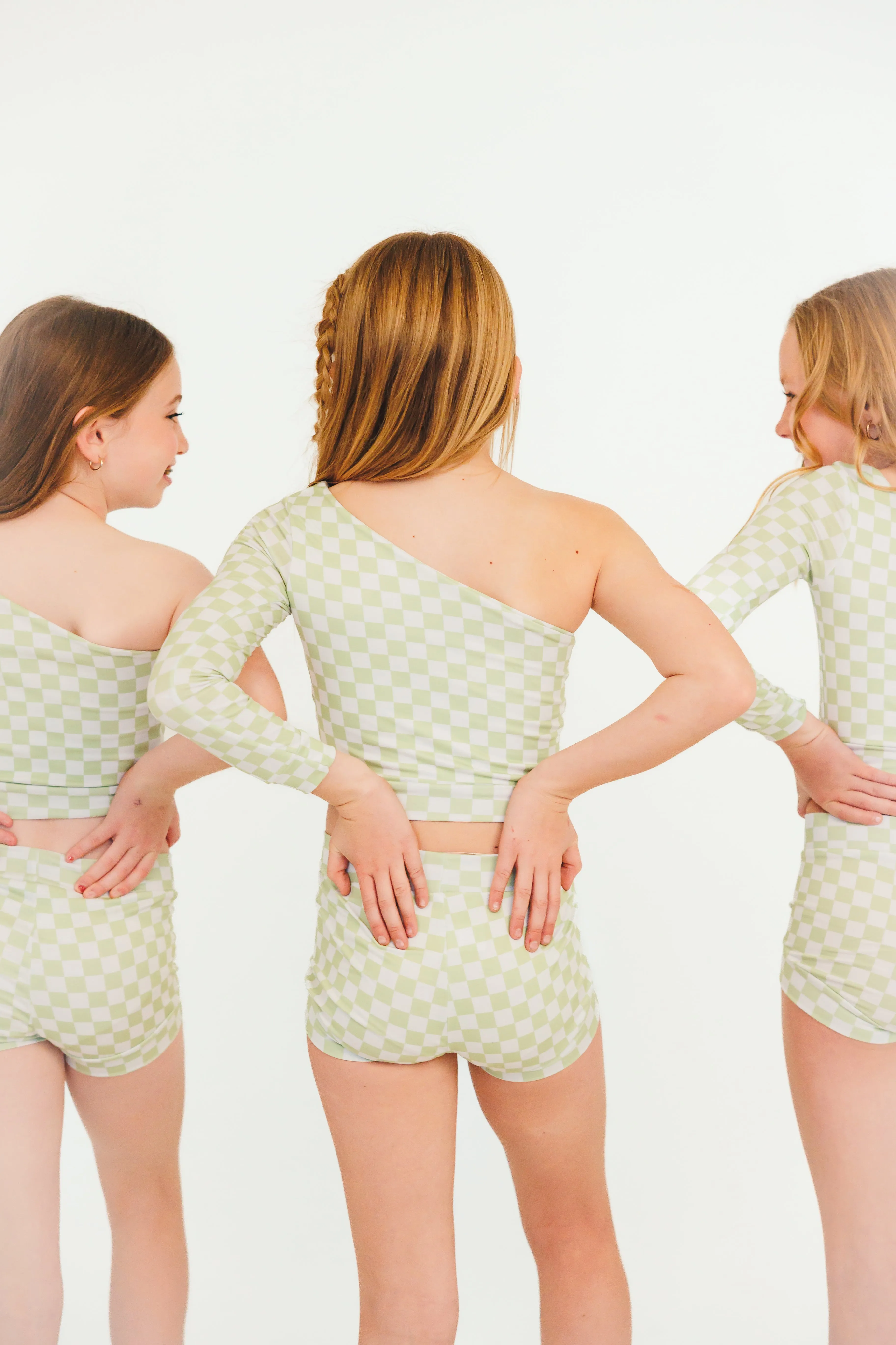 Green Checkers Dance Set
