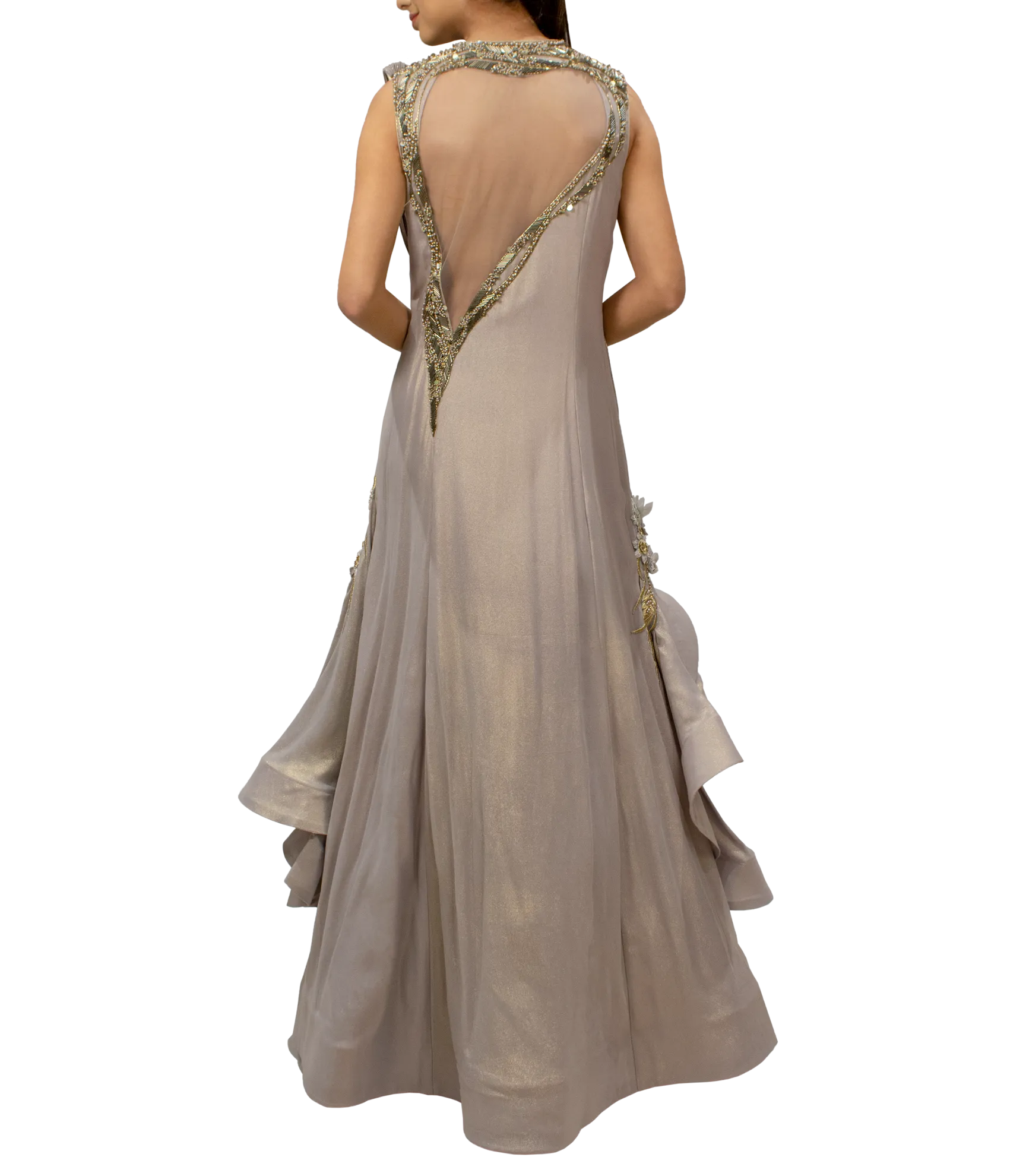 Grey Structured Gown