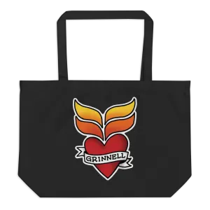 Grinnell Tattoo | Large organic tote bag