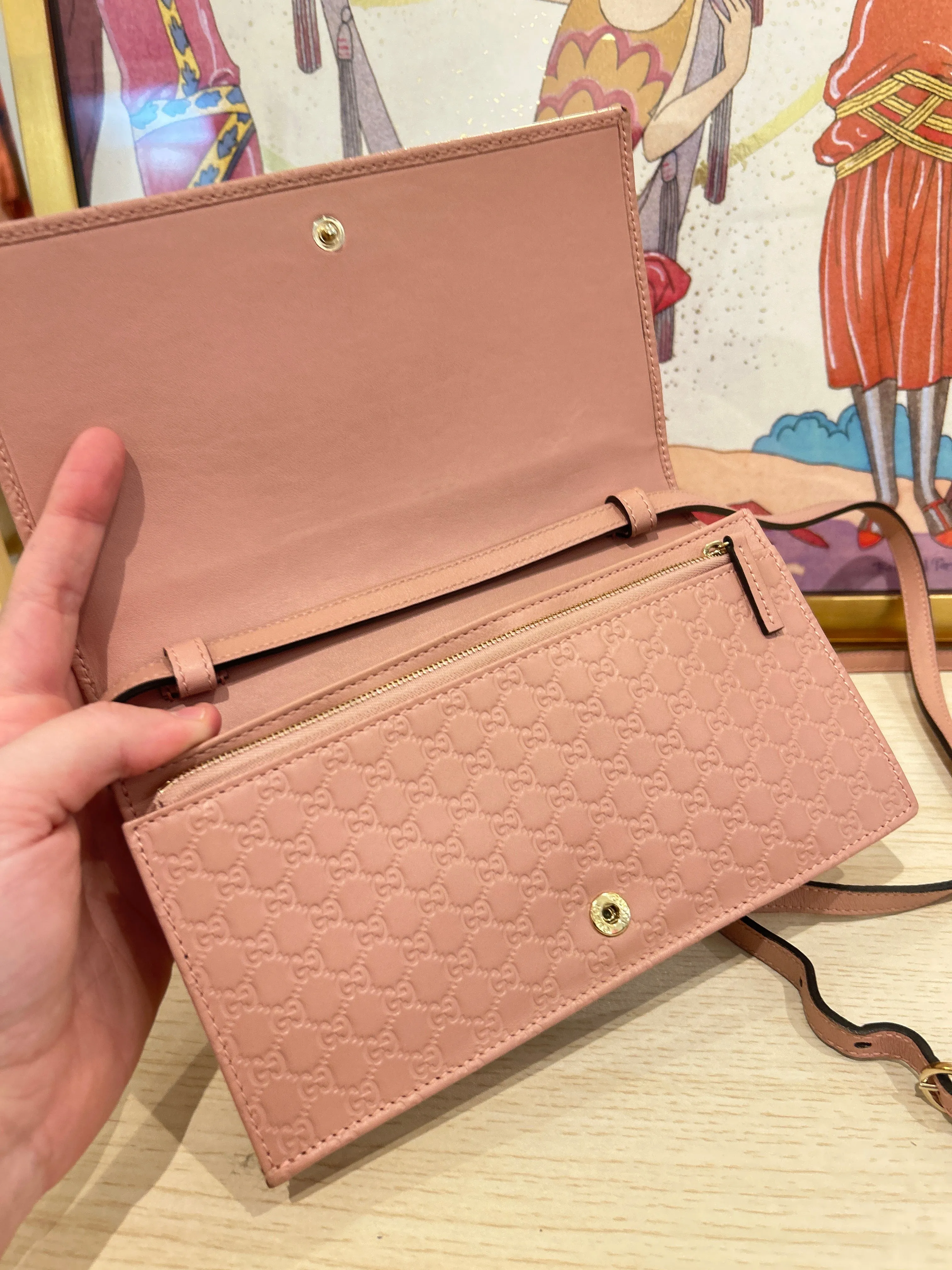 Gucci Bag, Soft Pink Microguccissima Crossbody