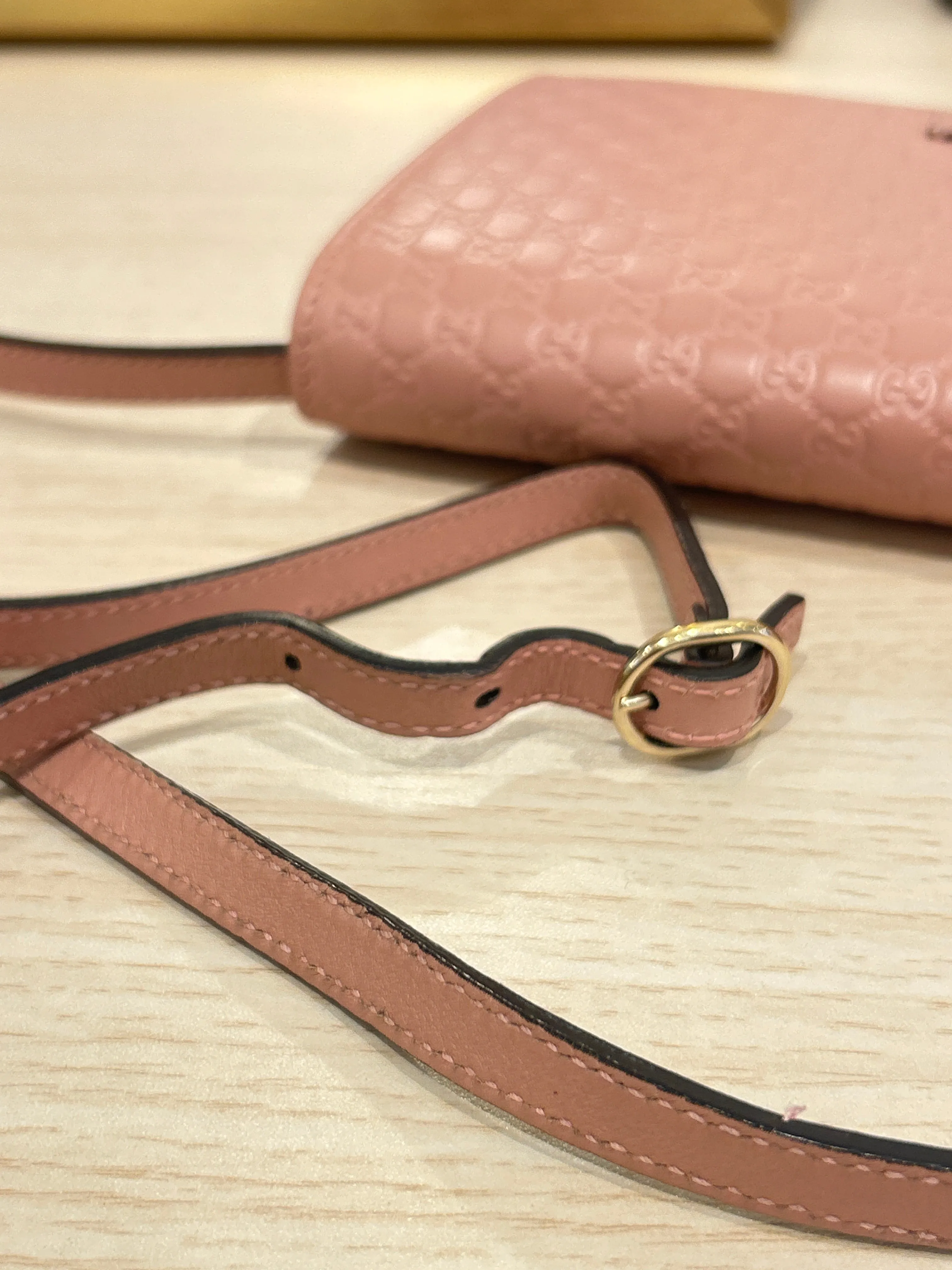 Gucci Bag, Soft Pink Microguccissima Crossbody