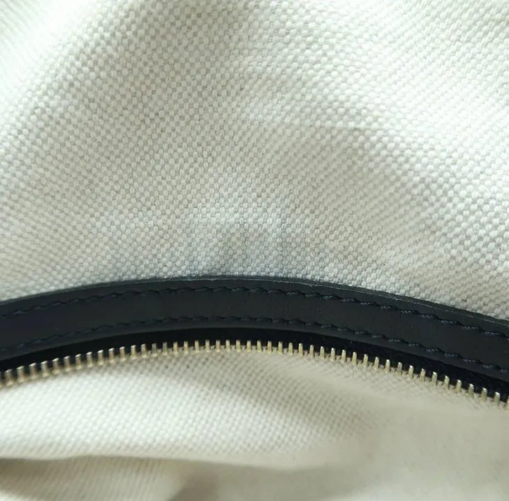 Gucci Boston Navy Canvas Satchel Bag