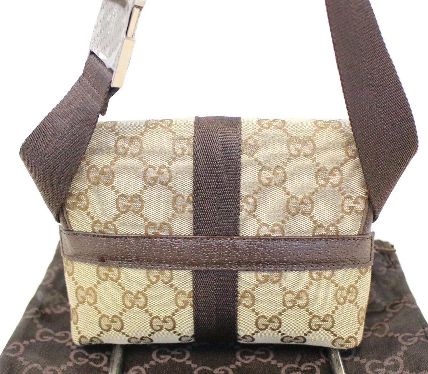 GUCCI GG Canvas Brown Waist Bum Bag