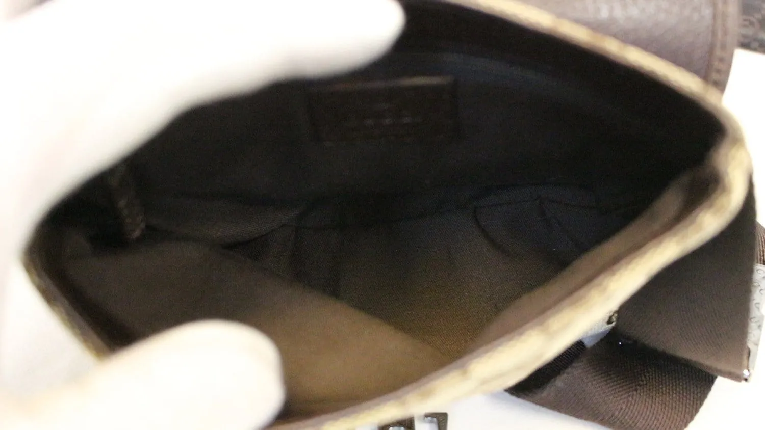 GUCCI GG Canvas Brown Waist Bum Bag