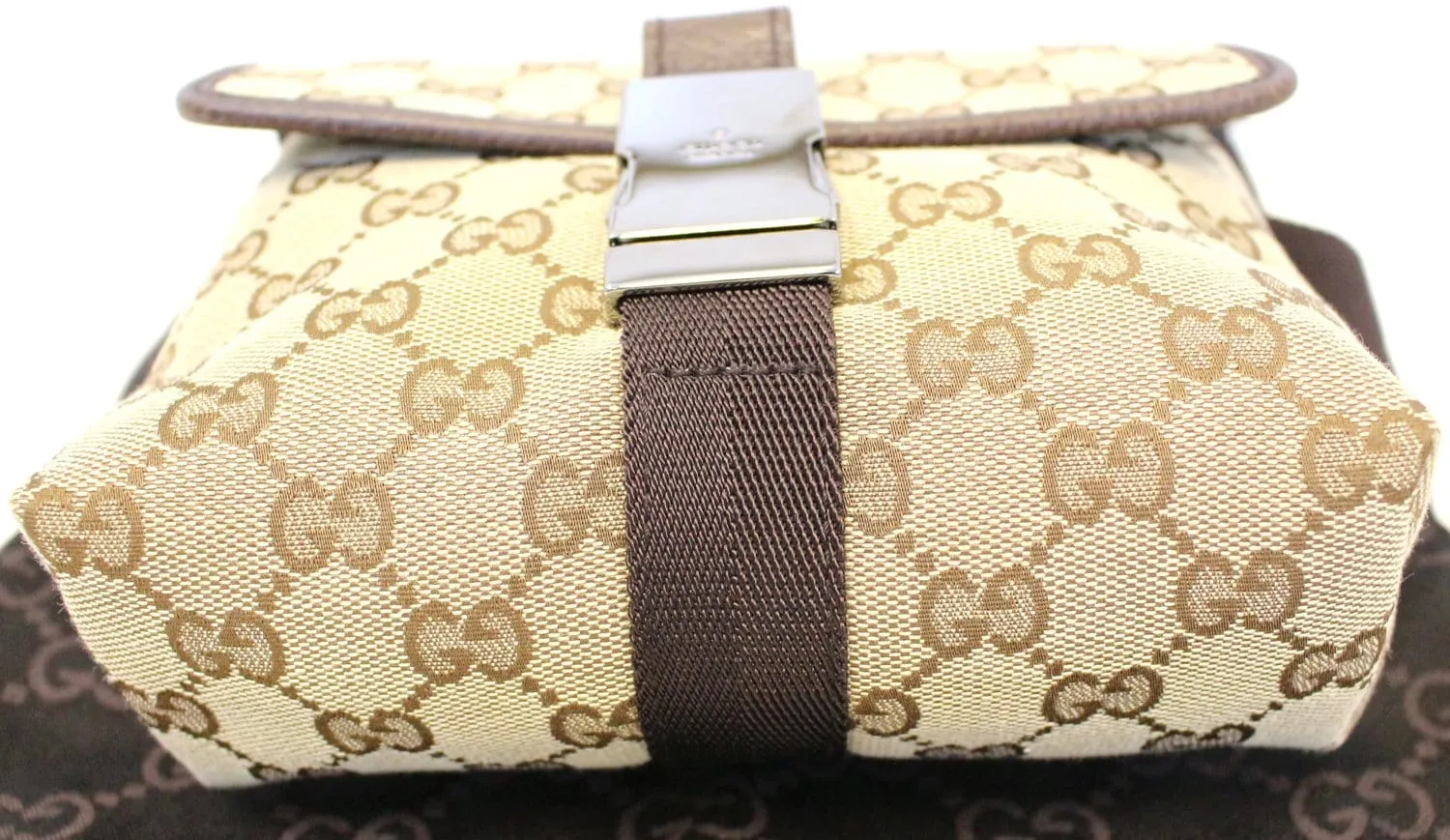 GUCCI GG Canvas Brown Waist Bum Bag