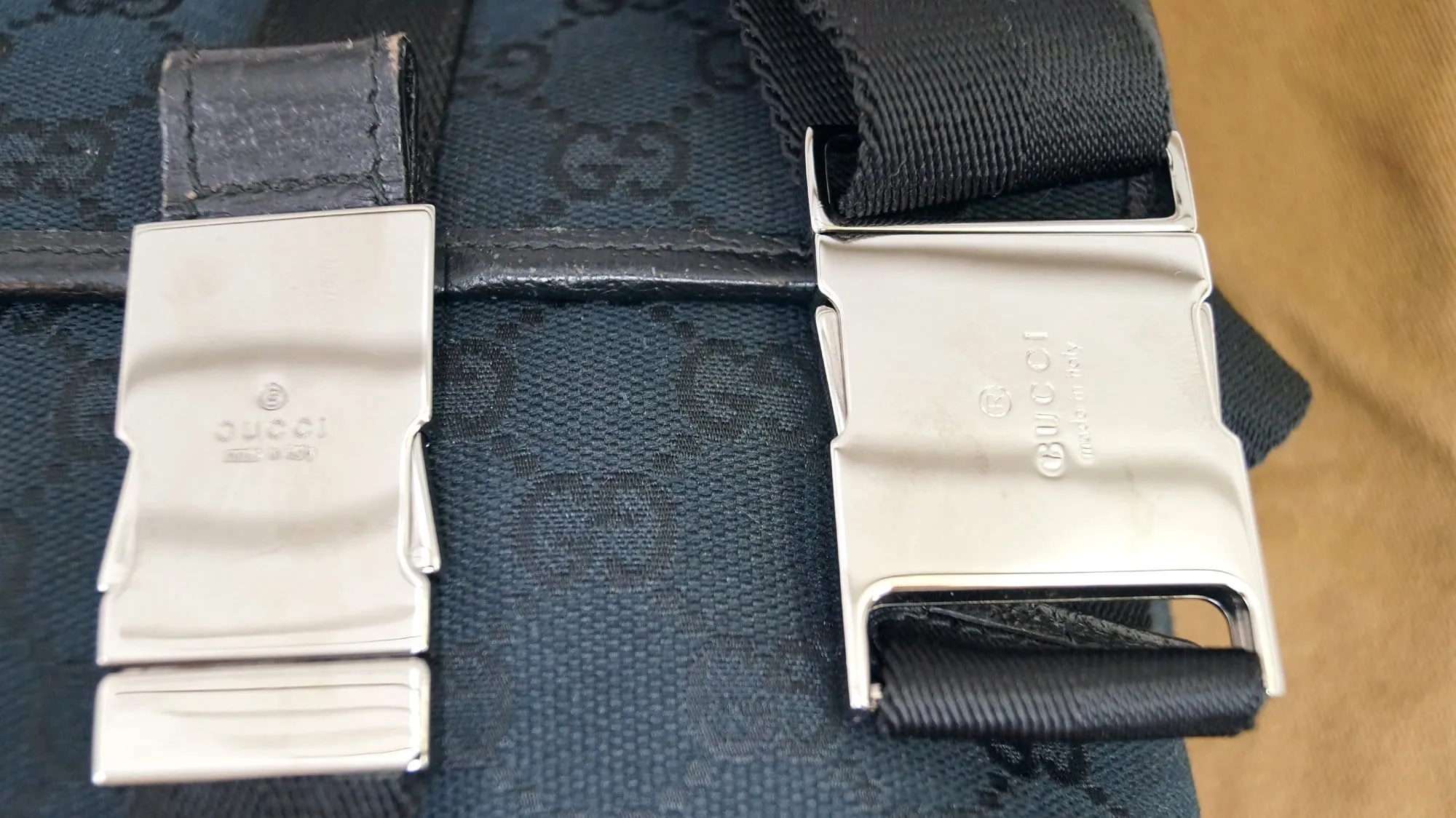 GUCCI GG Monogram Black Waist Bag 131236