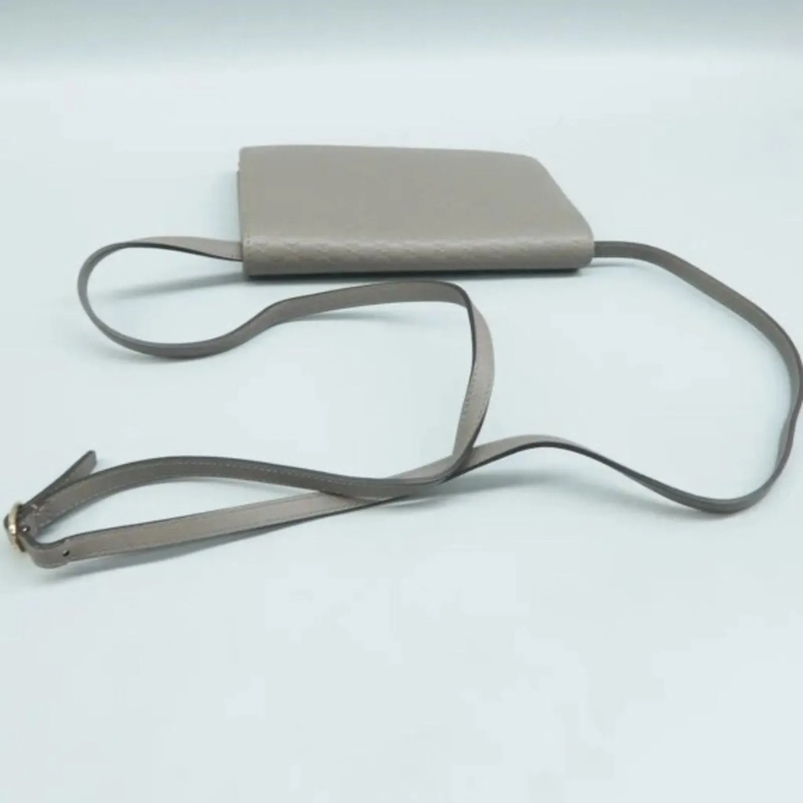 GUCCI Grey Grey Leather Shoulder Bag