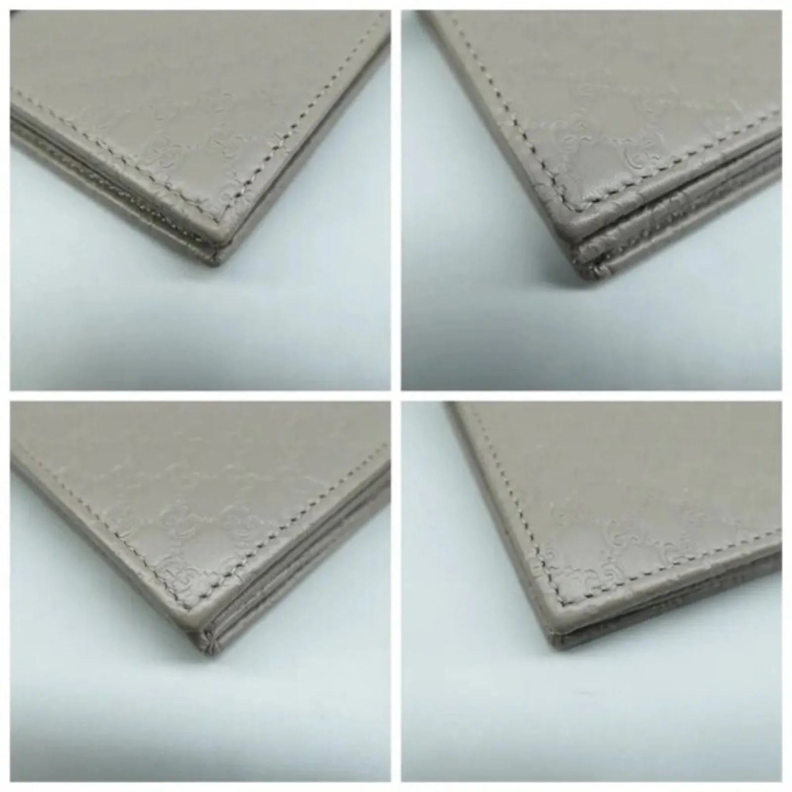 GUCCI Grey Grey Leather Shoulder Bag