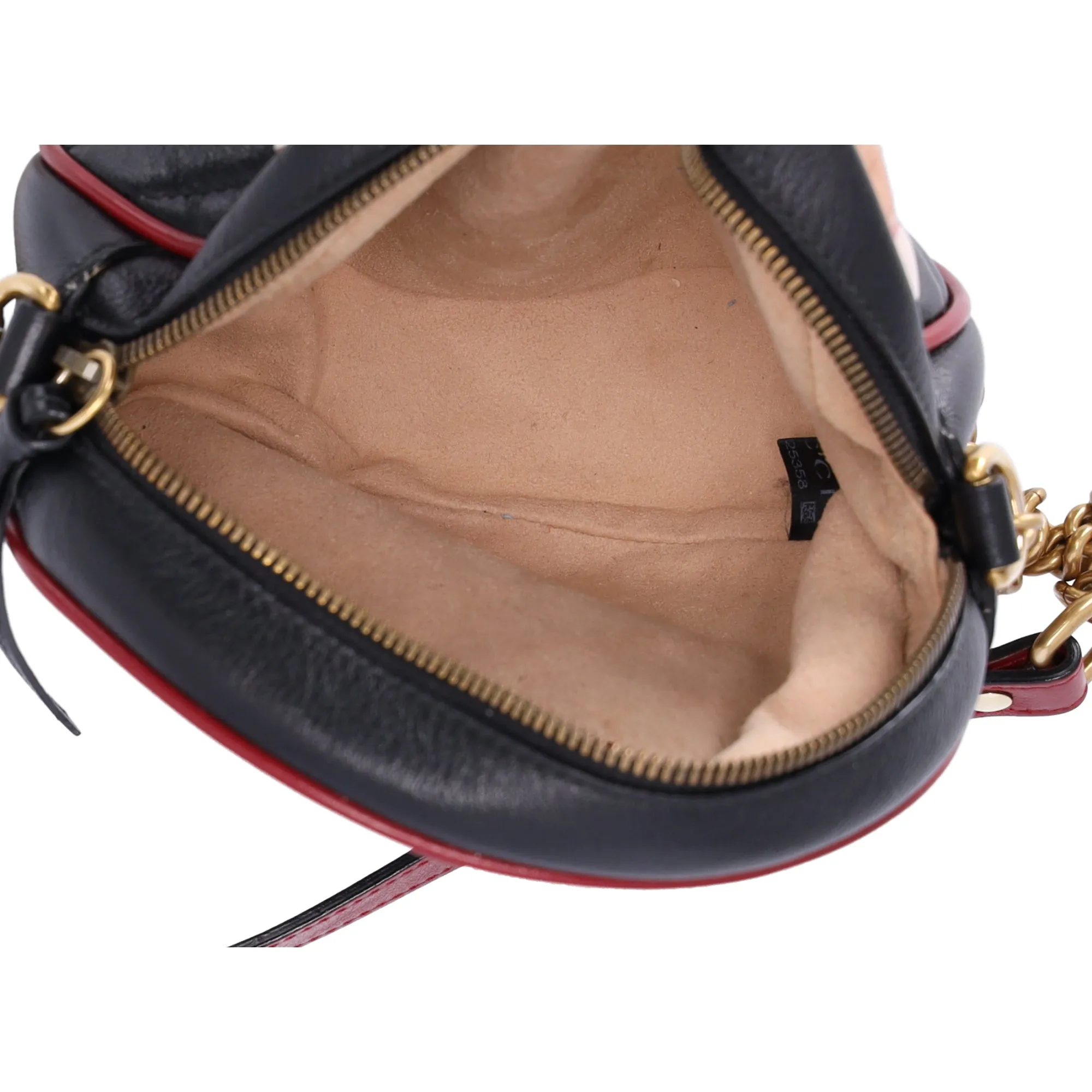 Gucci Mini Torchon GG Marmont Round Crossbody Bag Black