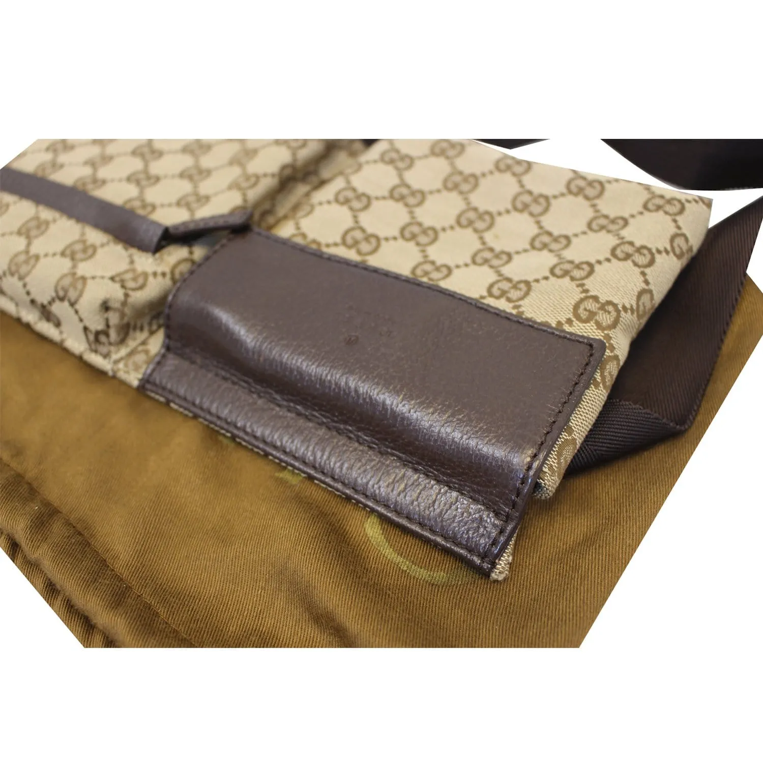 GUCCI Monogram Waist Bum Bag 28566 Brown