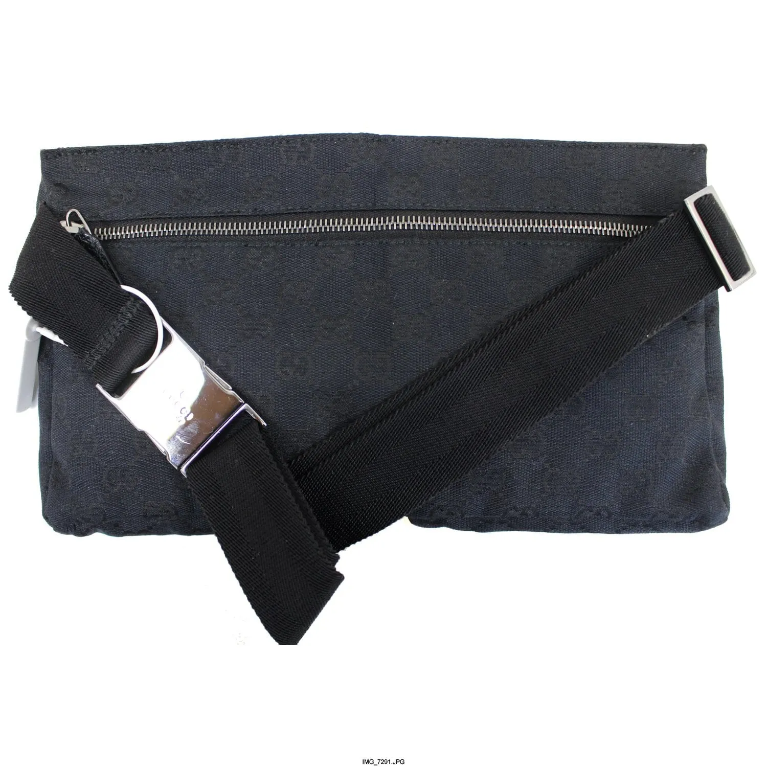 GUCCI Monogram Waist Bum Bag Black 28566