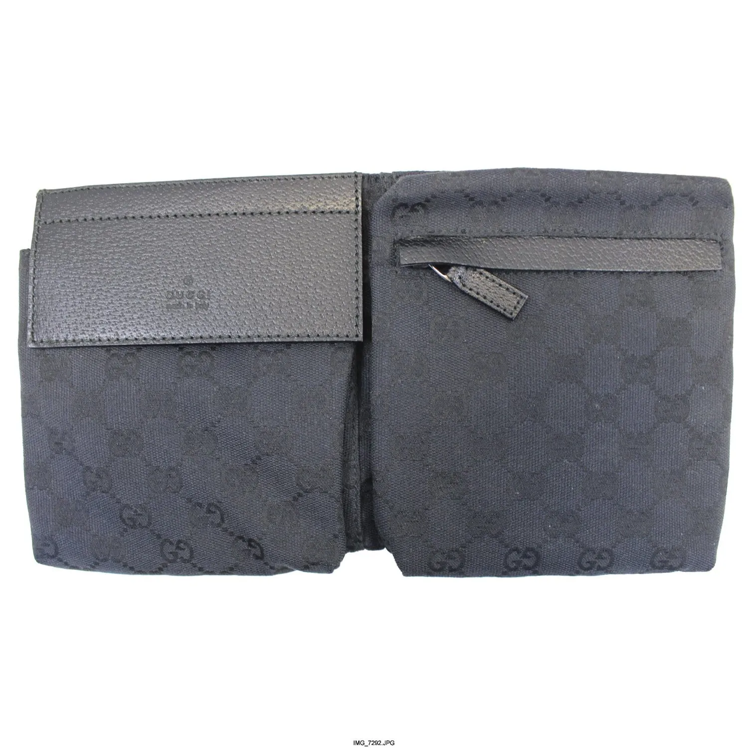 GUCCI Monogram Waist Bum Bag Black 28566