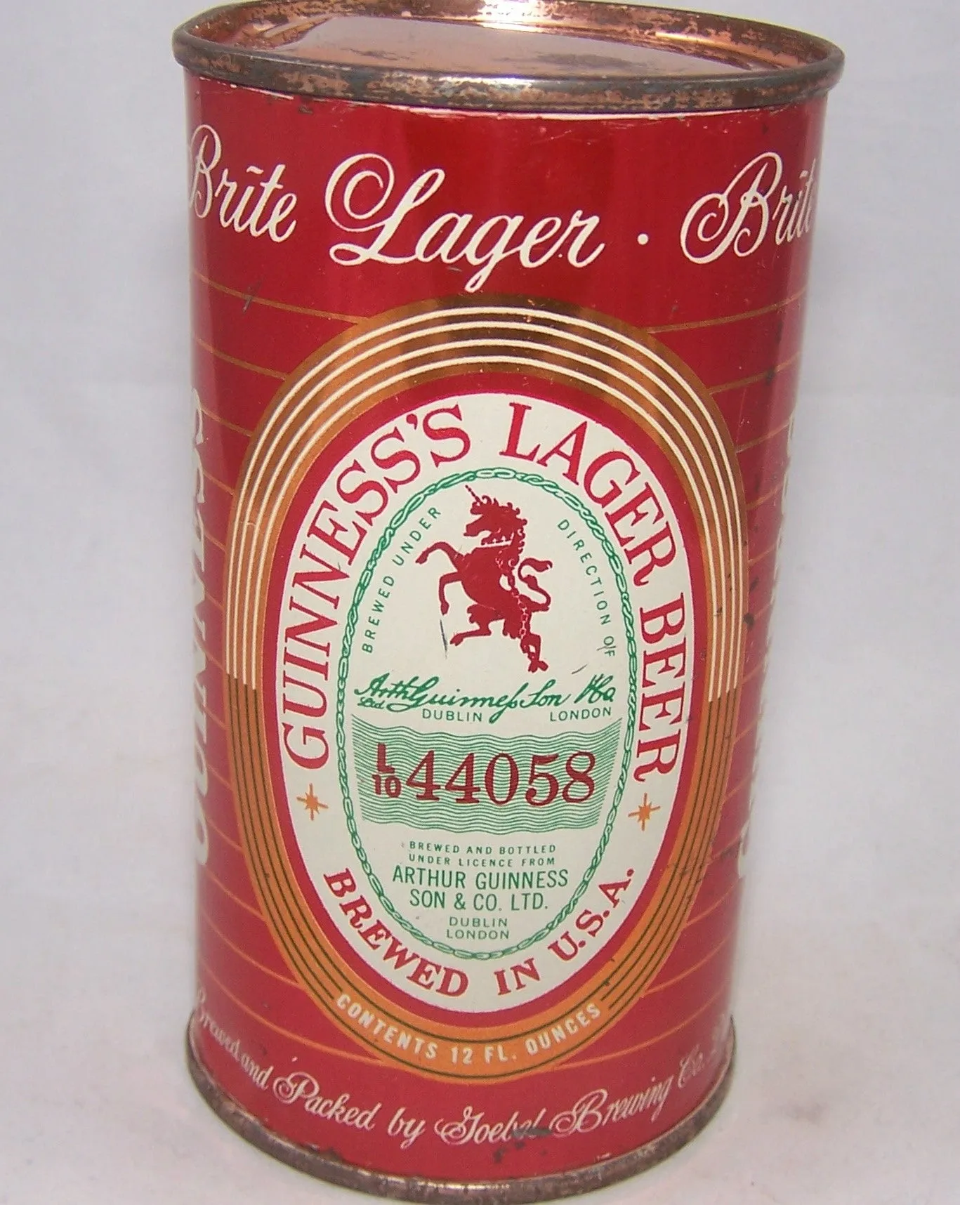 Guinness's Lager Beer (44058) USBC Not Listed, Grade 1 to 1/1  Sold on 03/19/17