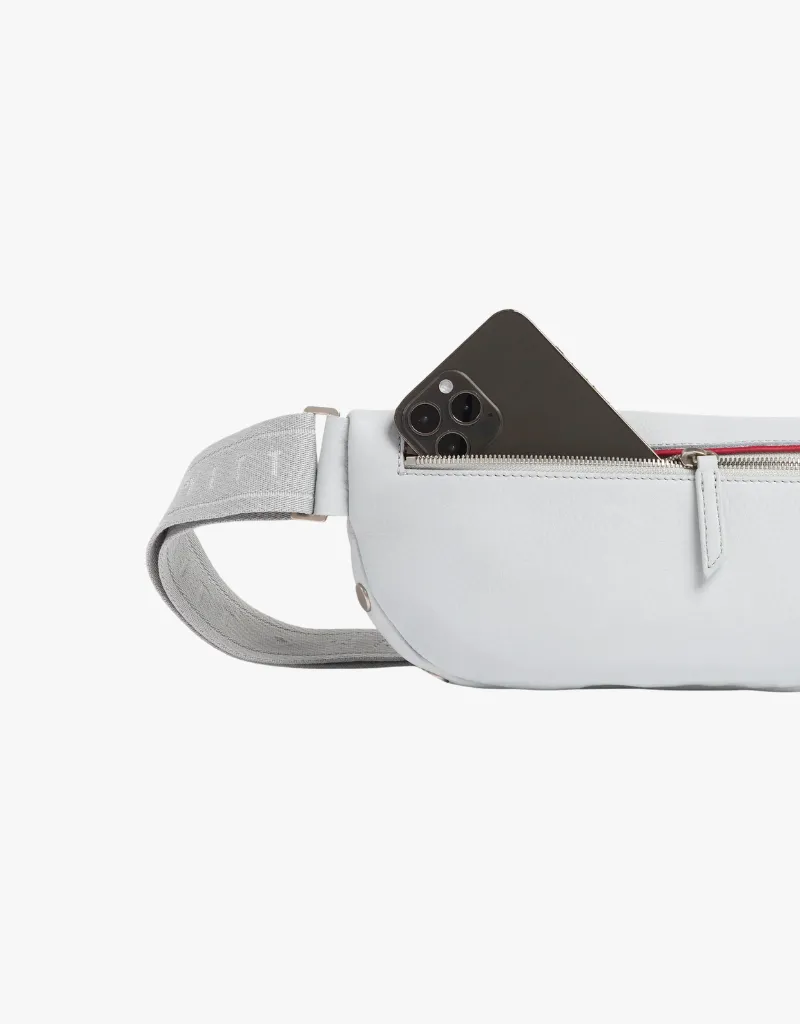 Hammitt Charles Medium Belt Bag in Bluebird & Brushed Silver
