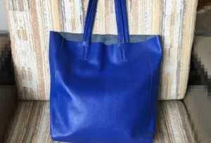 Handmade Vintage Leather Oversize Tote Bag Shoulder Bag Handbag For Women