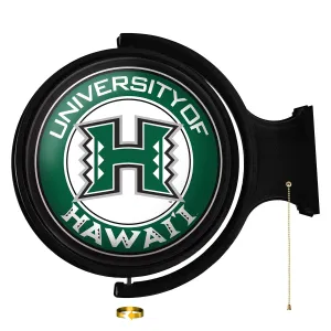 Hawaii Rainbow Warriors: Original Round Rotating Lighted Wall Sign