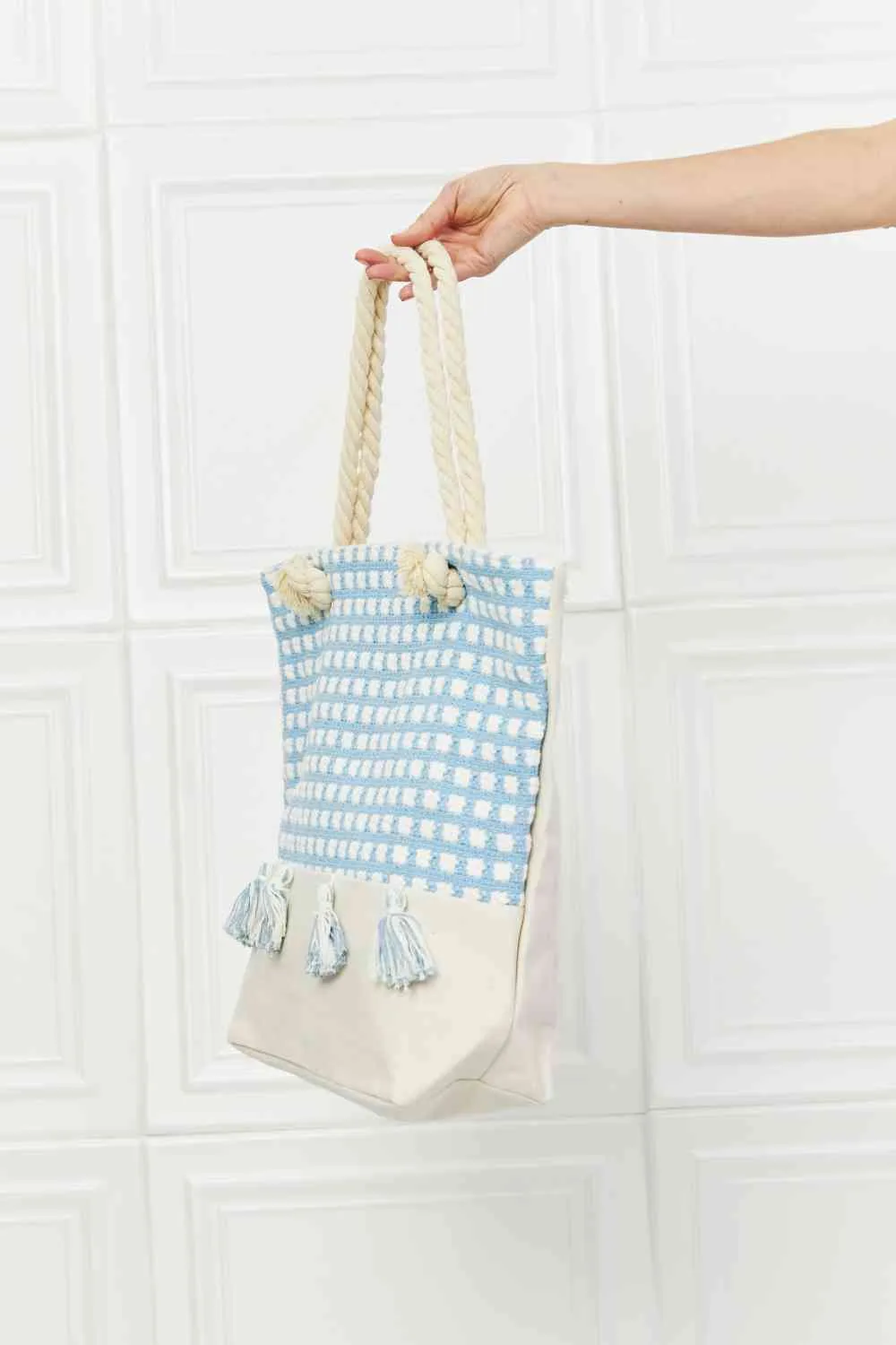 Hazel Blues® |  Justin Taylor Picnic Date Tassel Tote Bag