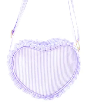 Heart Purse - Lily Lavender Seersucker